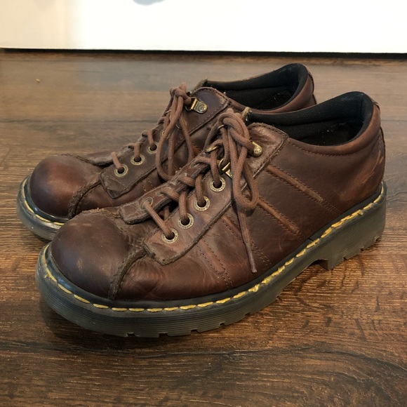Brown Low Rise Dr Martens Boots 
